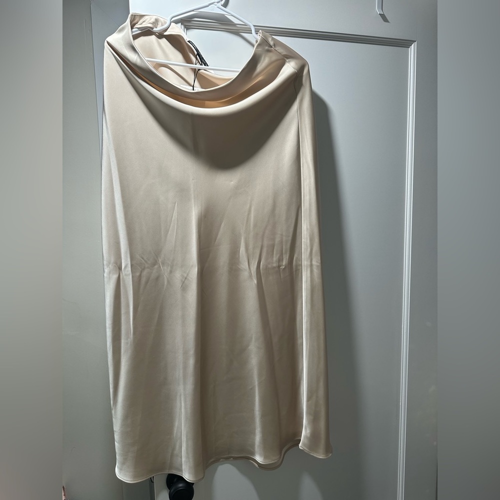 Zara Cream Midi Skirt